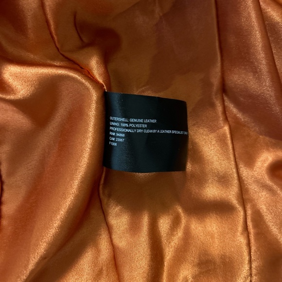 Bernardo Burnt Orange Genuine Leather Jacket Size Small - Picture 2 of 5